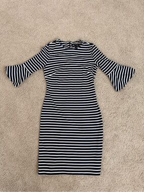 Banana Republic | Dresses | Banana Republic Black Wrap Dress Vneck Long  Sleeve | Poshmark